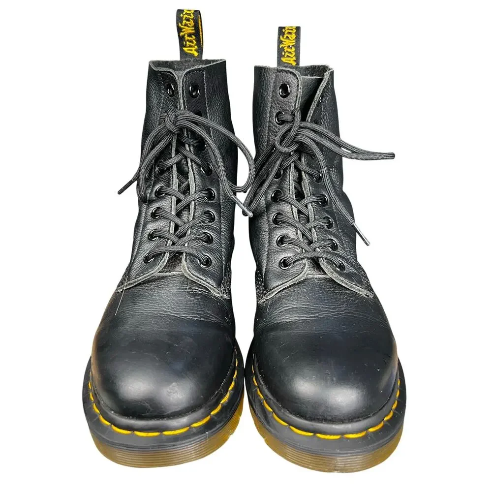 Dr. Martens Women's Pascal Black Leather Combat Boot Size US 8 - Picture 9 of 10